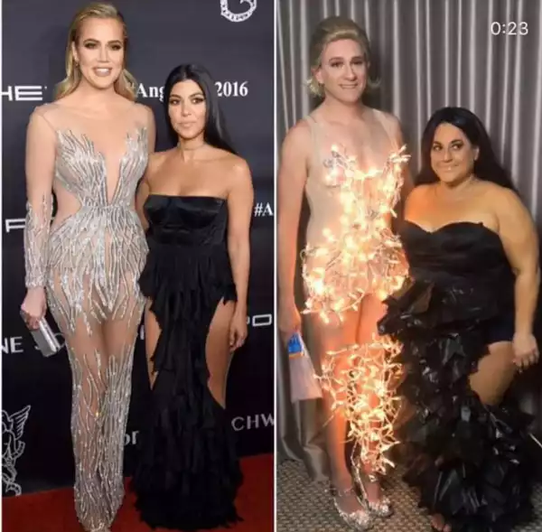 Did these fans nail the Kourtney and Khloe Kardashian look?